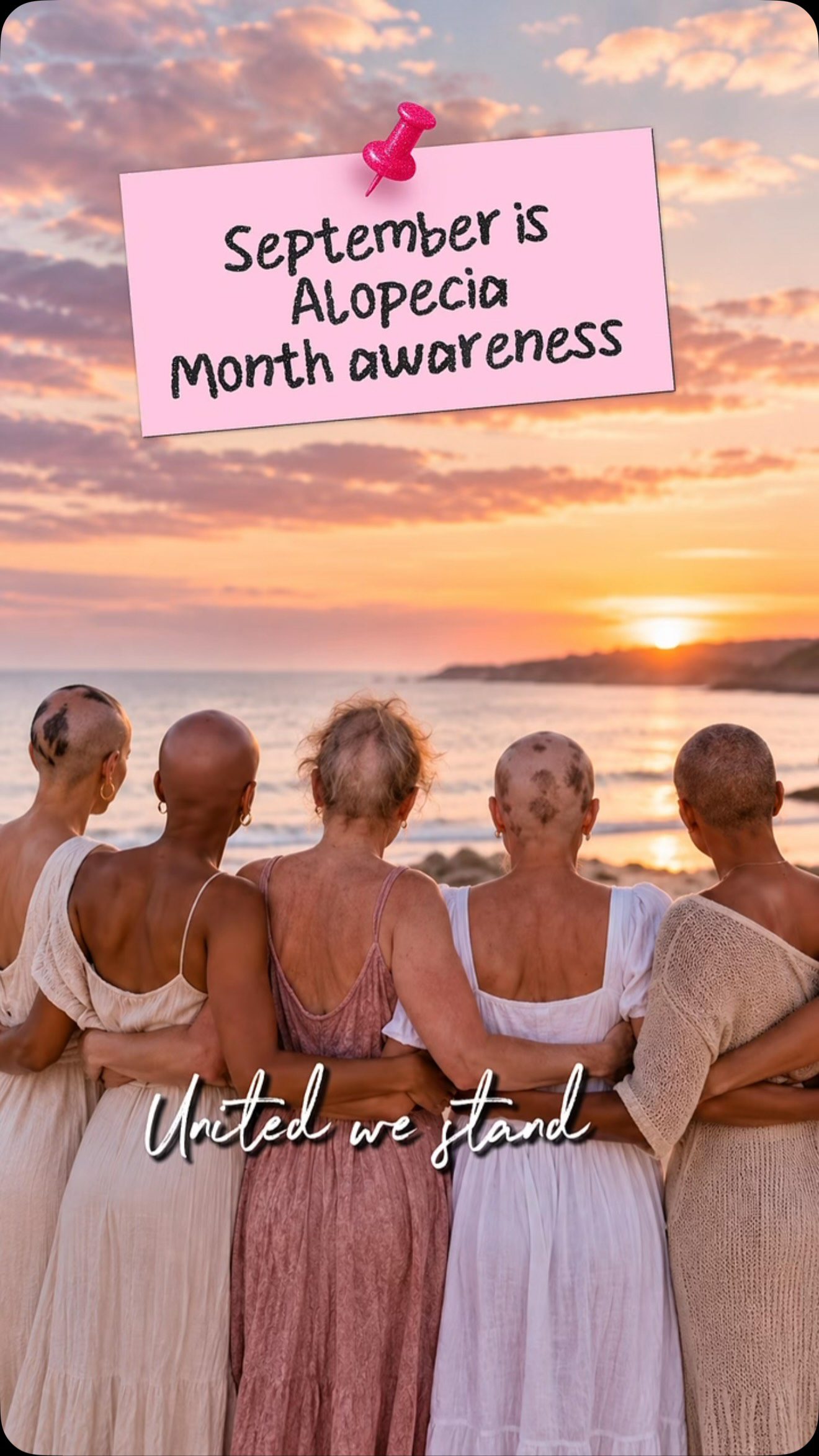 Different women. Different stories. Different forms of hair loss.
But one community.
Some lose patches.
Some lose a little.
Some lose it all.
Behind every head you see a story of courage, vulnerability, acceptance and strength.
This month, we stand together for every woman, man and child living with alopecia.
For those who wear wigs.
For those who wear their bald heads proudly.
For those still learning to accept their hair loss.
And for those who simply want to feel like themselves again.
There is no right way to have alopecia.
There is only YOUR way.
UNITED WE STAND.
#AlopeciaAwarenessMonth #AlopeciaAwareness #Alopecia #UnitedWeStand #AlopeciaAreata AlopeciaTotalis