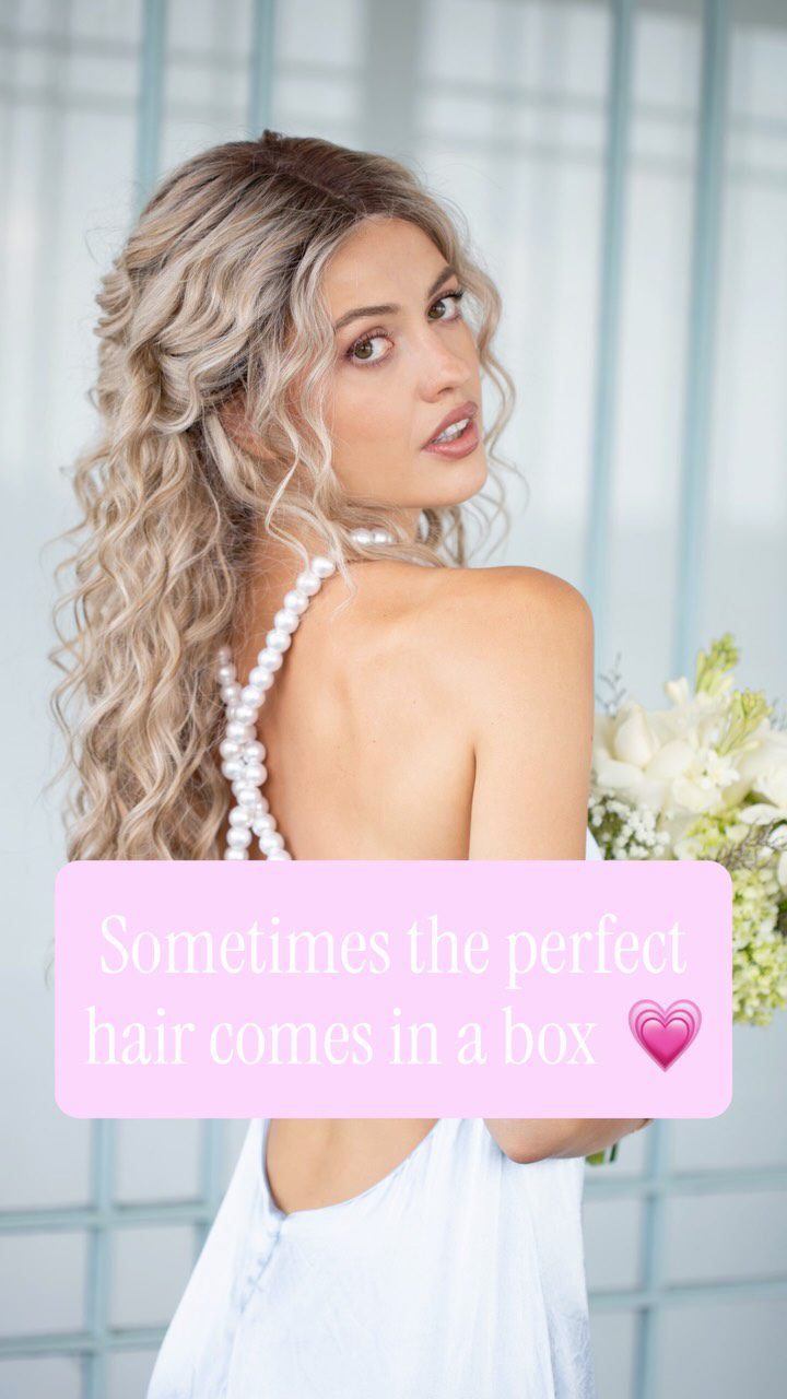 MIA the hair, dreams are made of, #weddingwig #curlywig #weddinghair #bridalhairstyles